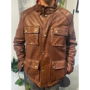 Coach Four Pocket Leather Jacket